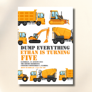 Construction Birthday Dump Truck & Bulldozer Party Set