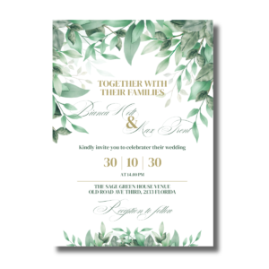 Sage Greenery Leaves Wedding Event Canva Set