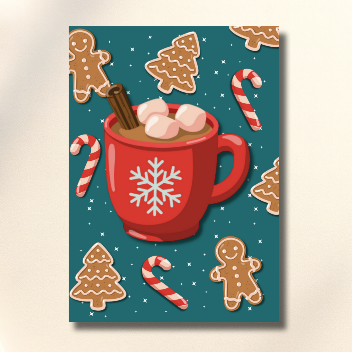 Cozy Christmas Gathering Hot Cocoa & Cookies Event Canva Set - Image 3