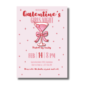 Galentine's Girls Night Pink Party Canva Set