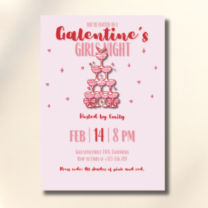 Galentine’s Girl’s Night Out Party Canva Set