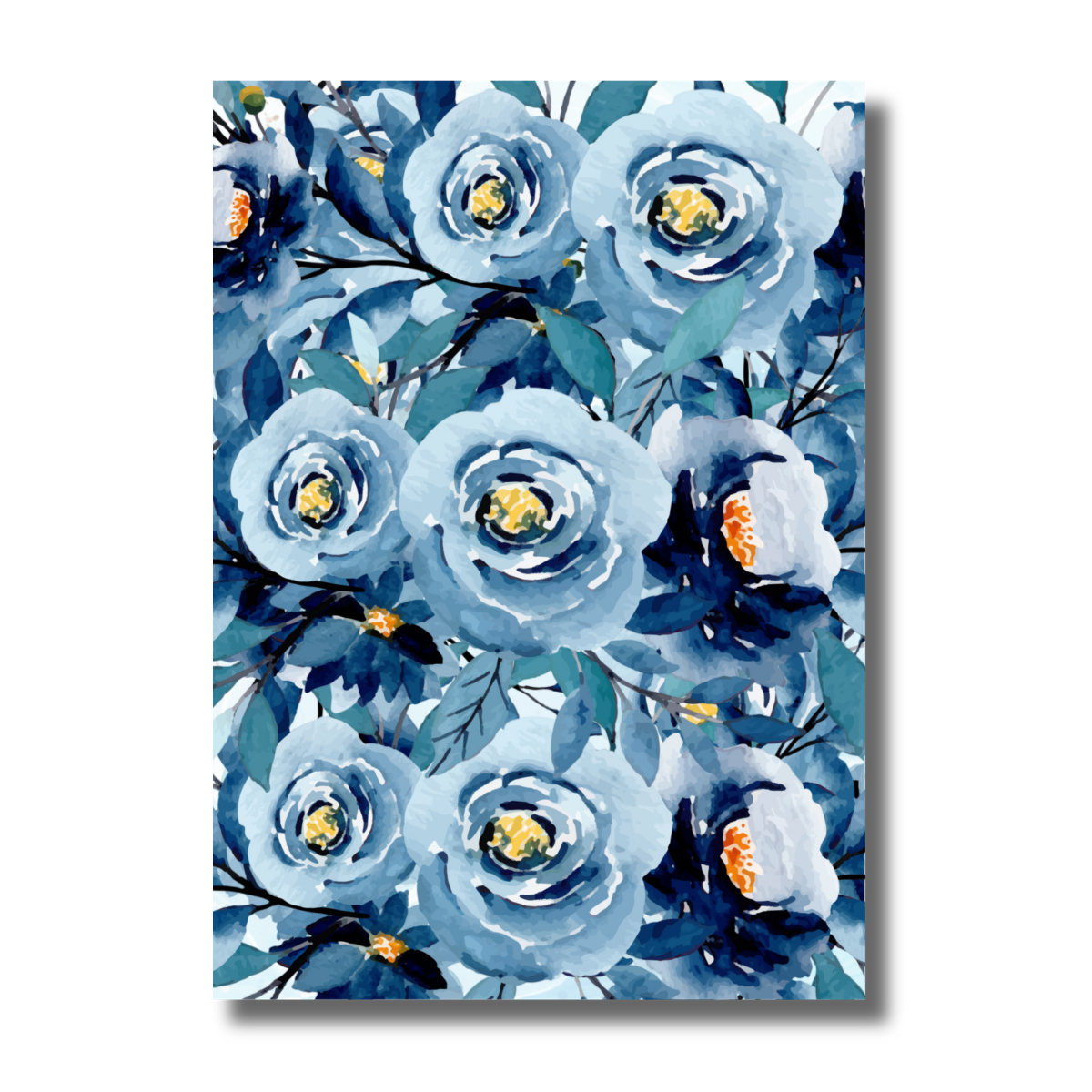 Watercolor Dark Blue Flowers Mother’s Day Brunch Event Canva Invitation - Image 2