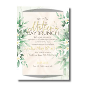Sage Green Leaves Mother’s Day Brunch Event Canva Set