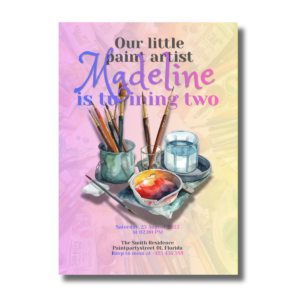 Paint Art Supplies Watercolor Party Children’s Canva Set