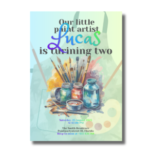 Apron Paint Set Children’s Birthday Canva Set