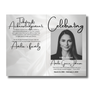 Funeral Gray Bi-fold Landscape Canva Program