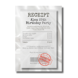 Receipt/Finance Fun Birthday Canva Set