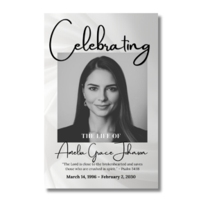 Funeral Gray Bi-fold Landscape Canva Program