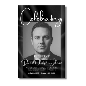 Funeral Black Bi-fold Landscape Canva Program