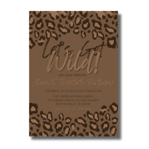 Leopard & Glam Birthday Party Canva Invitation