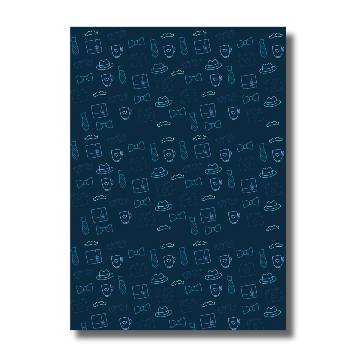 Father’s Day Dark Blue Neon Icons Brunch Canva Invitation - Image 2