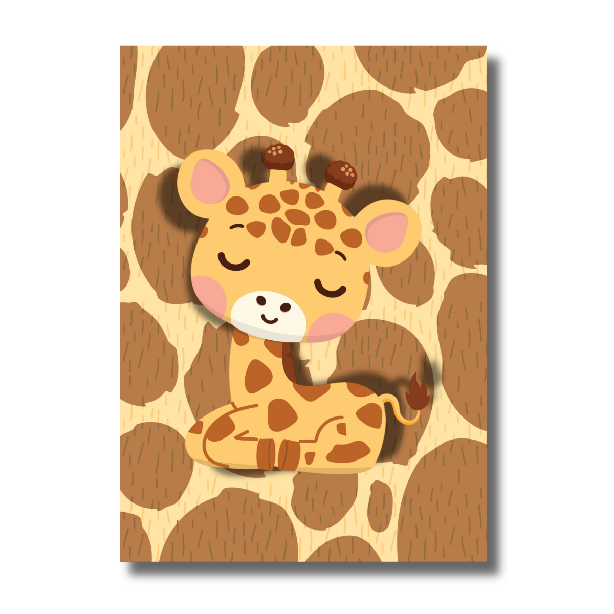 Giraffe Brown Children’s Birthday Canva Invitation - Image 2
