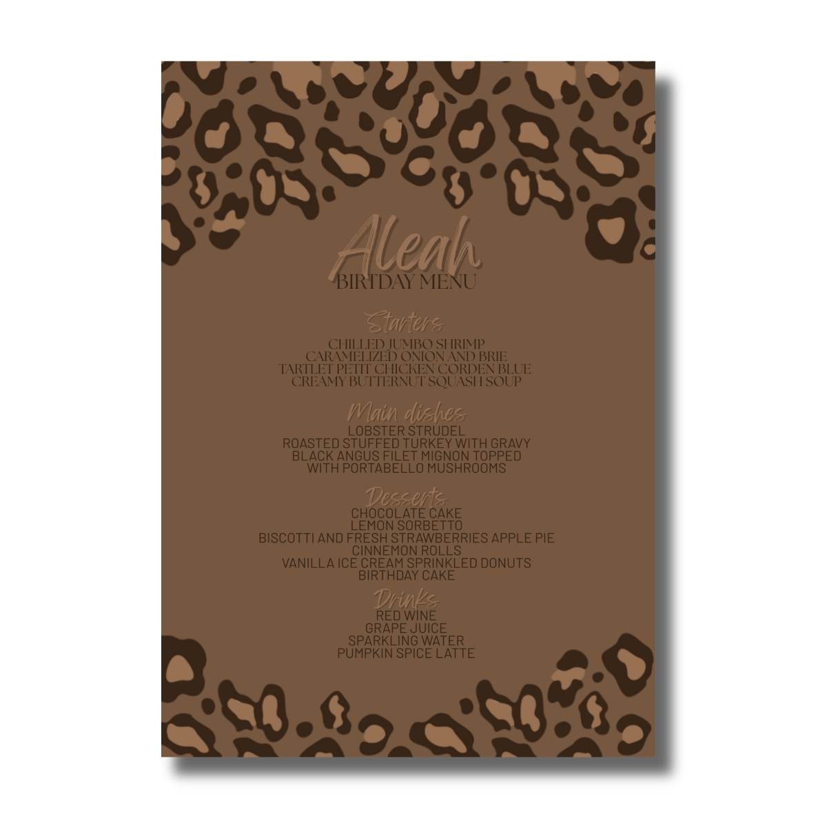 Leopard & Glam Birthday Party Canva Invitation - Image 3