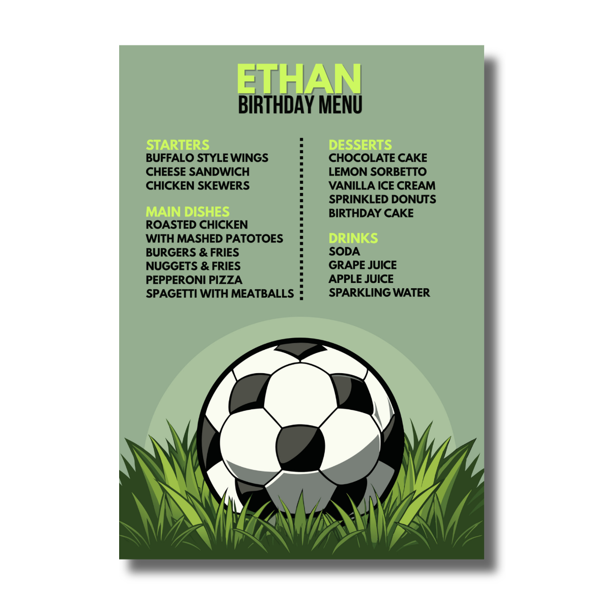 Celebration Goal Sports Soccer Birthday Party Canva Invitation - Image 3