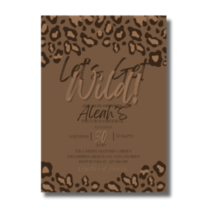 Stylish Leopard & Glam Birthday Party Canva Invitation