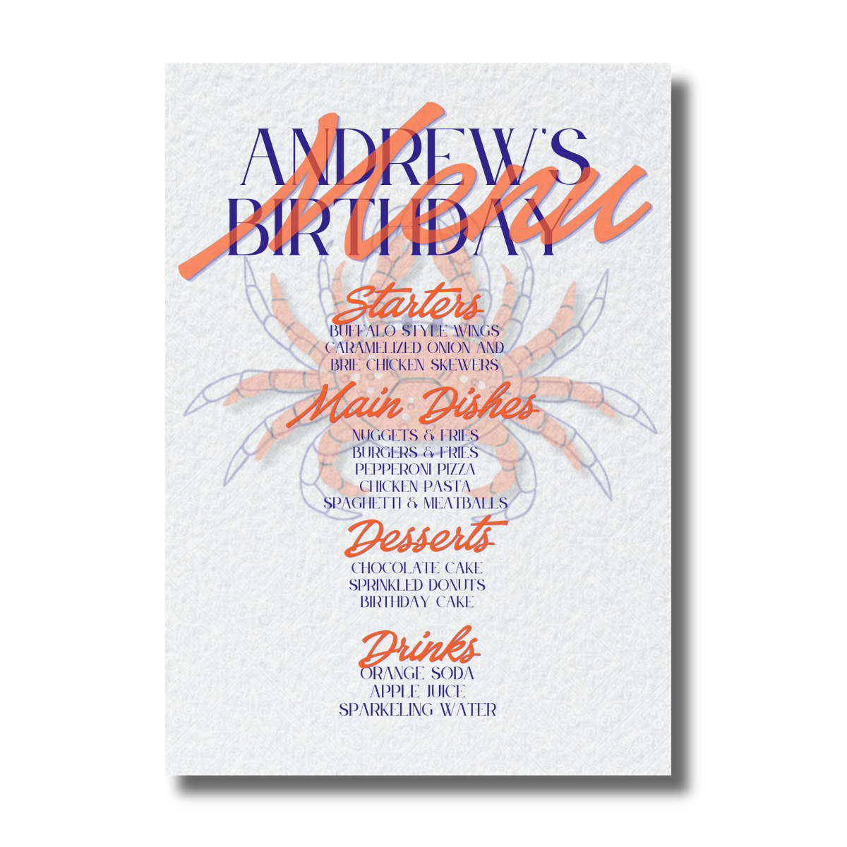 Pinch Me I'm Three Red Crab Birthday Invitation - Image 3