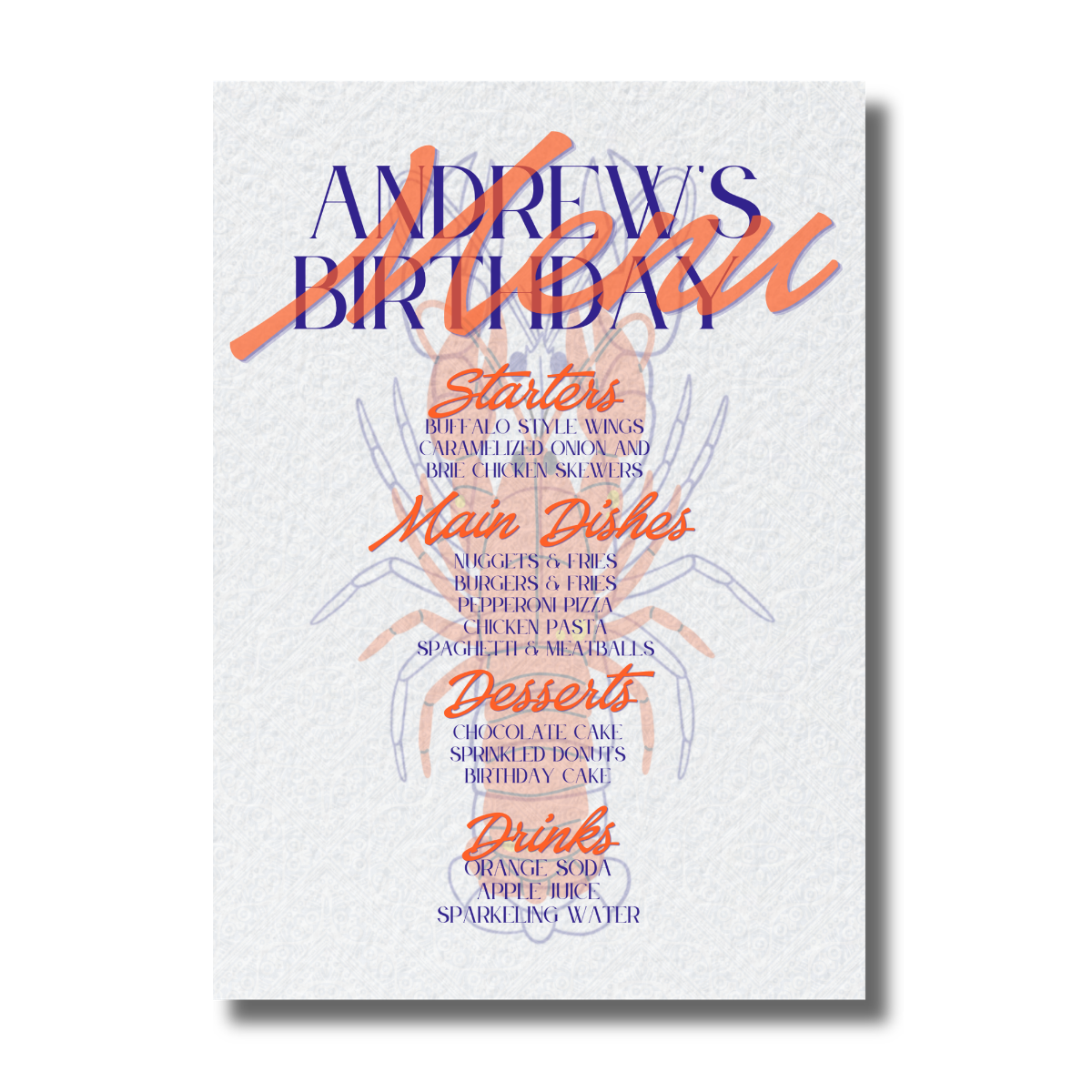 Pinch Me, I'm One Red Crawfish Birthday Invitation - Image 3