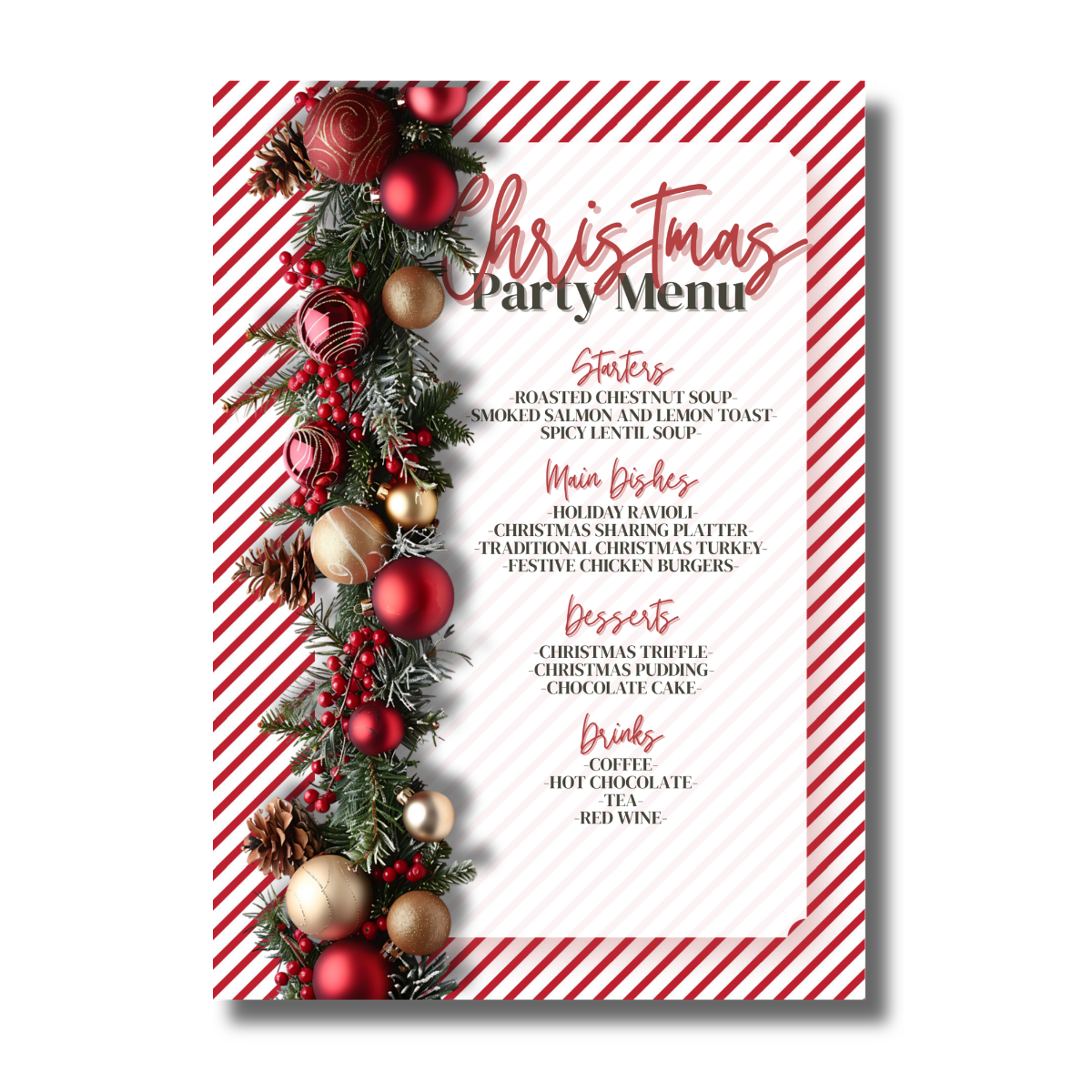 Christmas Garland Decoration and Ornaments Invitation - Image 3