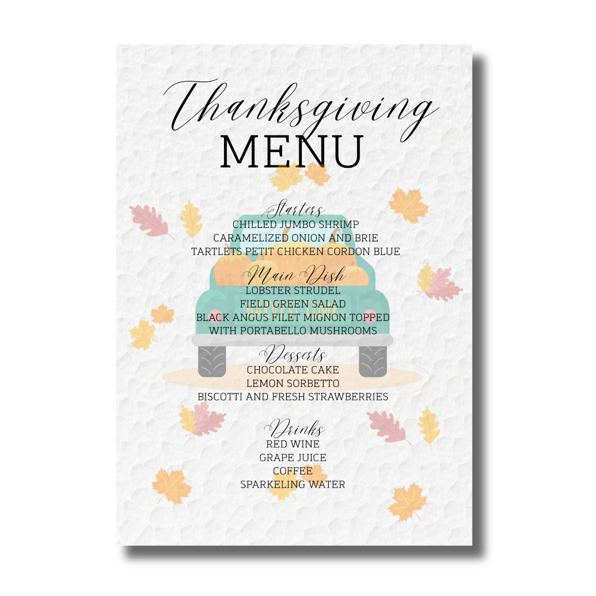 Hello Autumn Pumpkin Truck Fall Thanksgiving Invitation - Image 3
