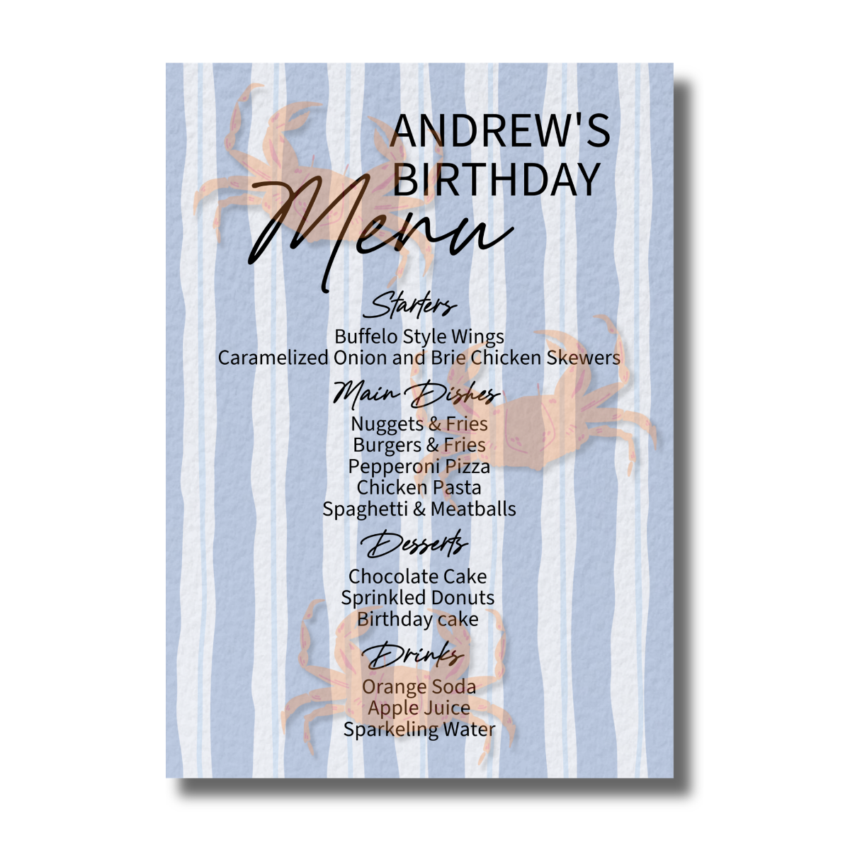 Pinch Me, I'm Three Ocean Crab Themed Birthday Invitation - Image 3