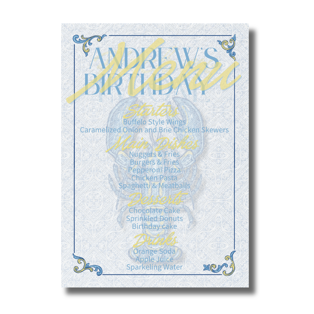 Pinch Me I'm One First Crawfish Birthday Invitation - Image 3