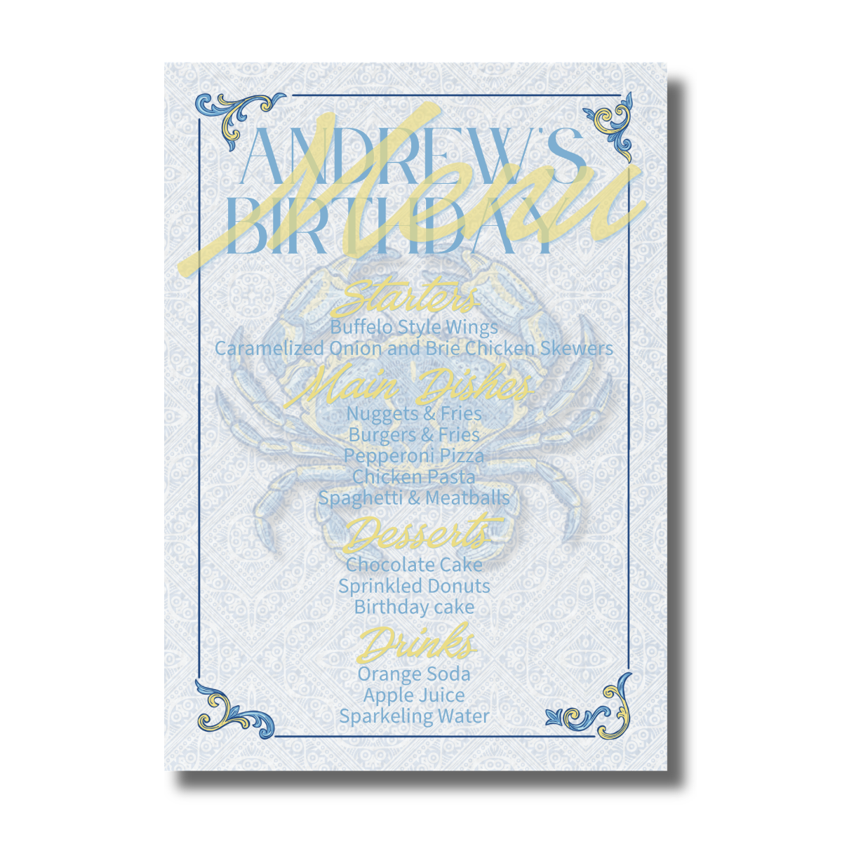 Pinch Me I'm Three Crawfish Birthday Invitation - Image 3