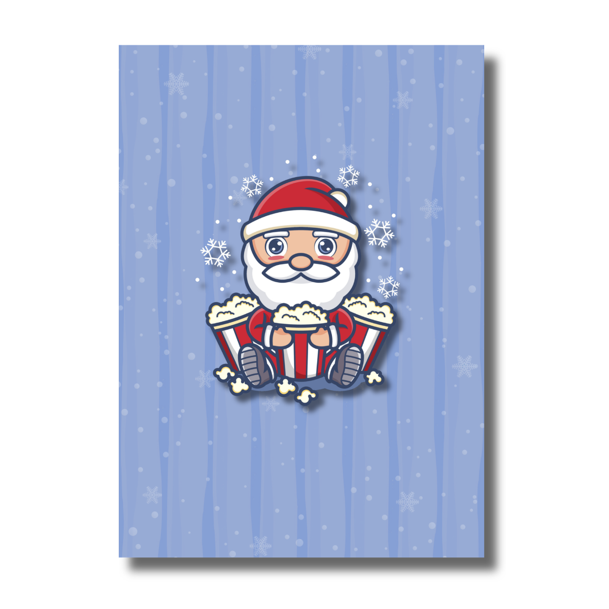 Christmas Santa Movie Night Popcorn Invitation - Image 2