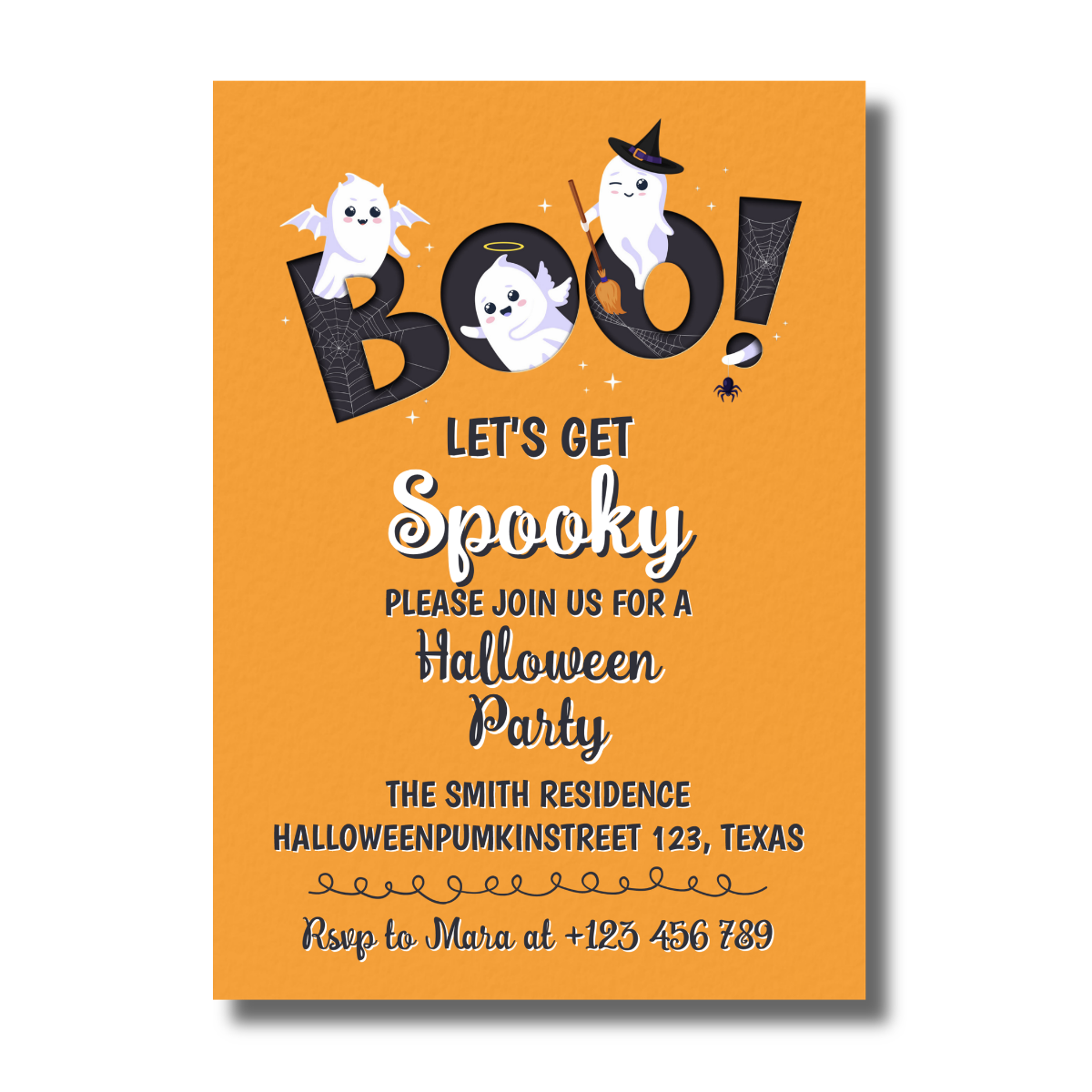 Let's Get Spooky Halloween Party Invitation