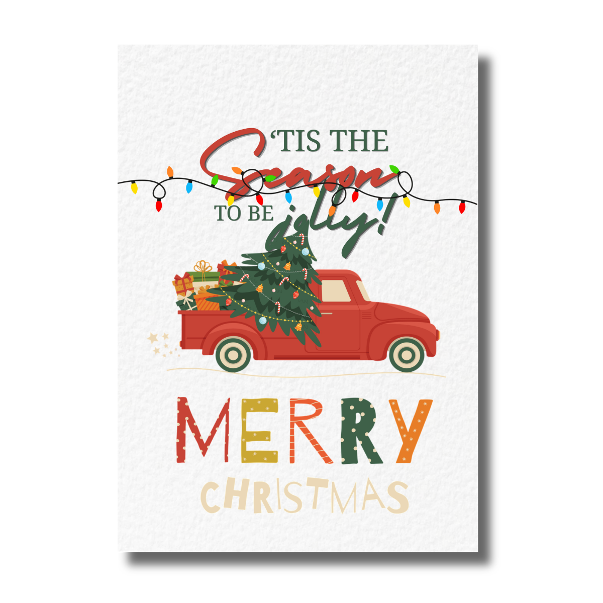 Red Festive Holiday Truck Christmas Party Invitation - Image 2