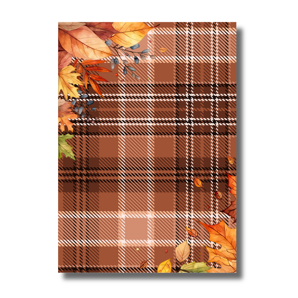 Thanksgiving Dinner Flannel Plaid Fall/Autumn Leaves Invitation - Image 2